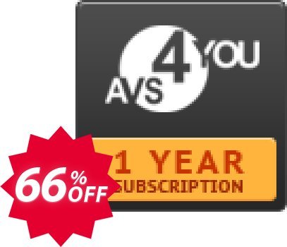 AVS4YOU One Year Subscription Coupon code 66% discount 