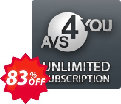 AVS4YOU Unlimited Subscription Coupon code 83% discount 