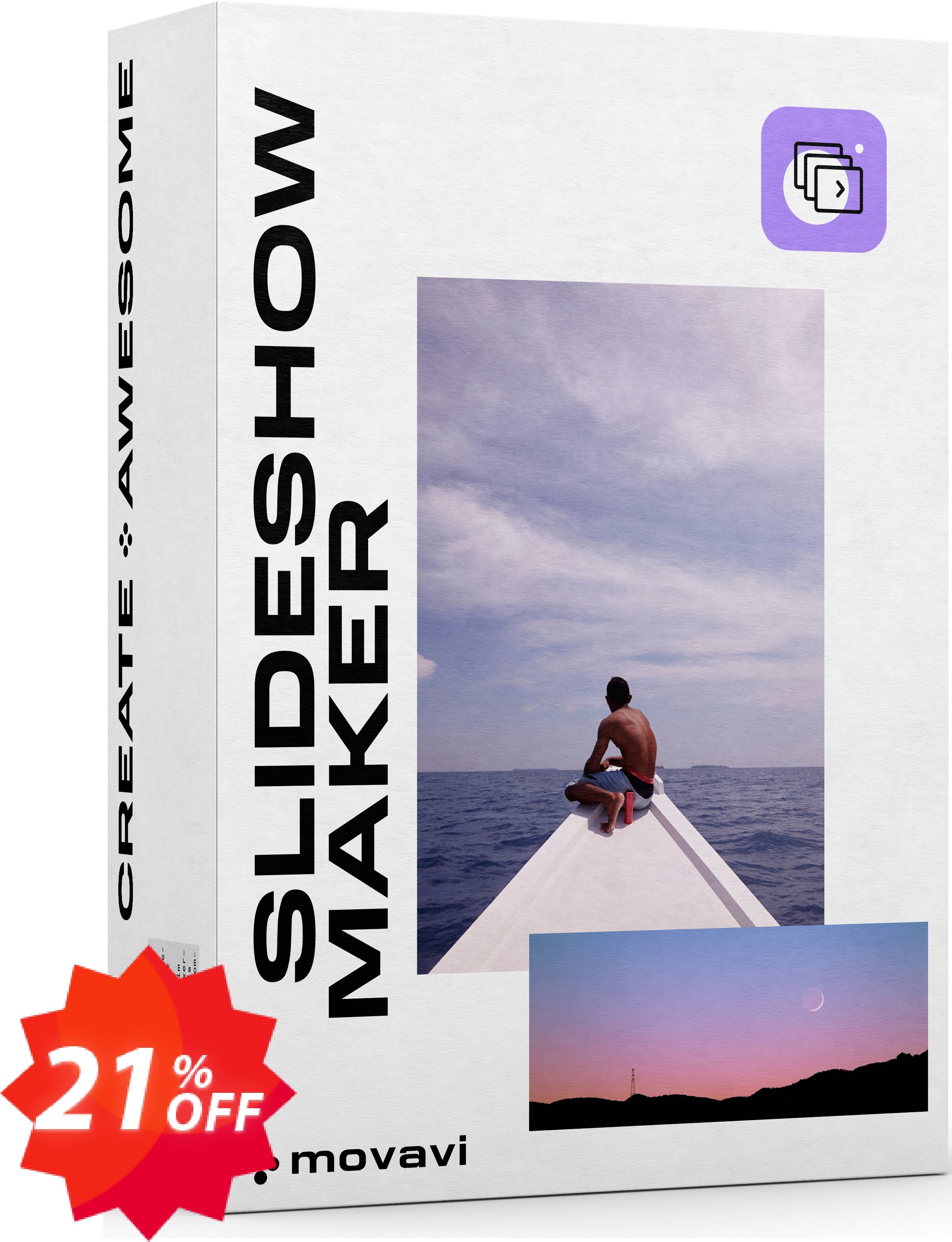 Movavi Slideshow Maker Business for MAC  – Yearly Subscription Coupon code 21% discount 