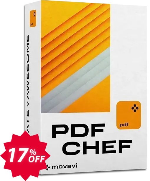 PDFChef by Movavi for MAC, Lifetime Plan for 3 PCs  Coupon code 17% discount 