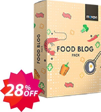 Movavi effect Food blog Pack Coupon code 28% discount 