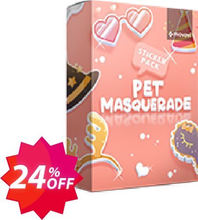 Movavi effect: Pet Masquerade Sticker Pack Coupon code 24% discount 