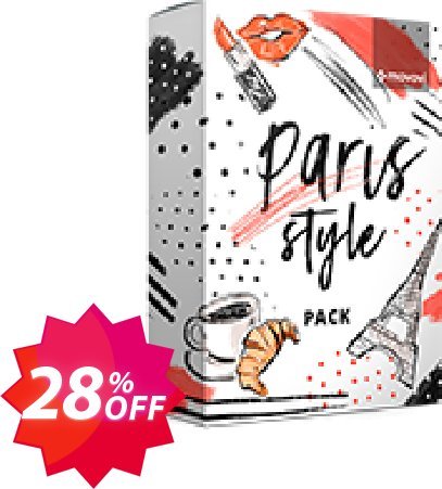 Movavi effect: Paris Style Pack Coupon code 28% discount 