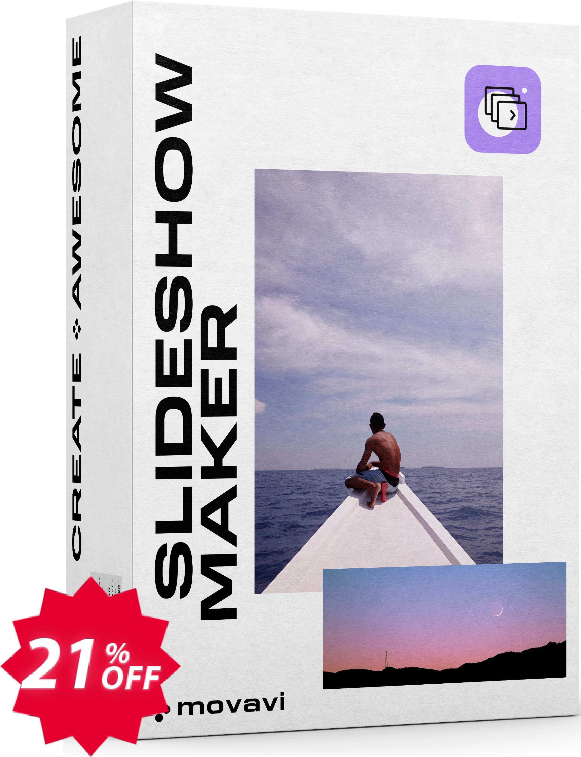 Movavi Slideshow Maker for MAC + Education Set Coupon code 21% discount 