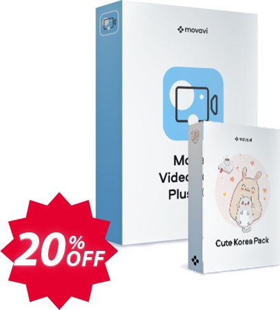 Movavi Video Editor Plus + Korean Pack Coupon code 20% discount 