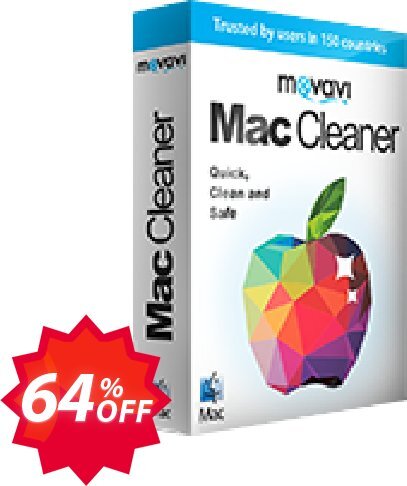 Movavi MAC Cleaner for 5 MACs Coupon code 64% discount 