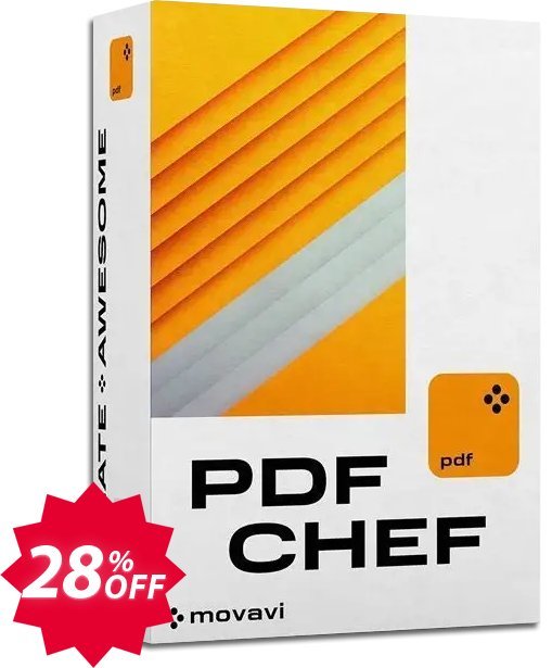 PDFChef by Movavi, Monthly Subcription  Coupon code 28% discount 
