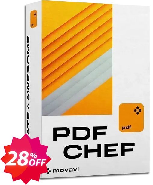 PDFChef by Movavi for MAC, Monthly Subcription  Coupon code 28% discount 