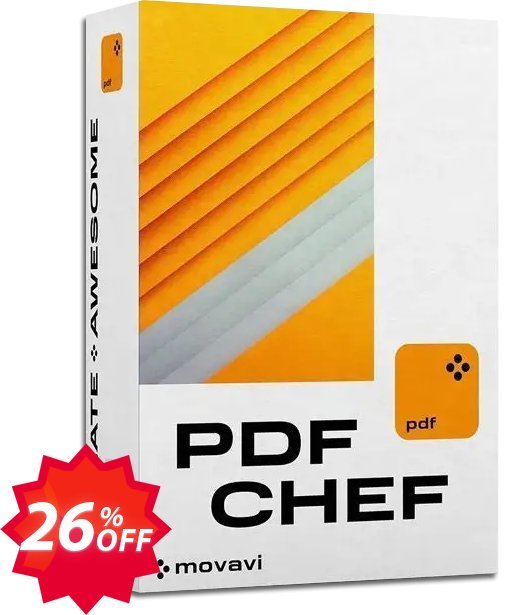 PDFChef by Movavi for MAC, Yearly  Coupon code 26% discount 