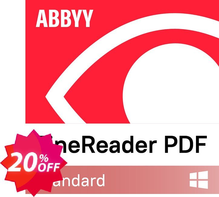 ABBYY FineReader PDF 16 Standard Upgrade Coupon code 20% discount 