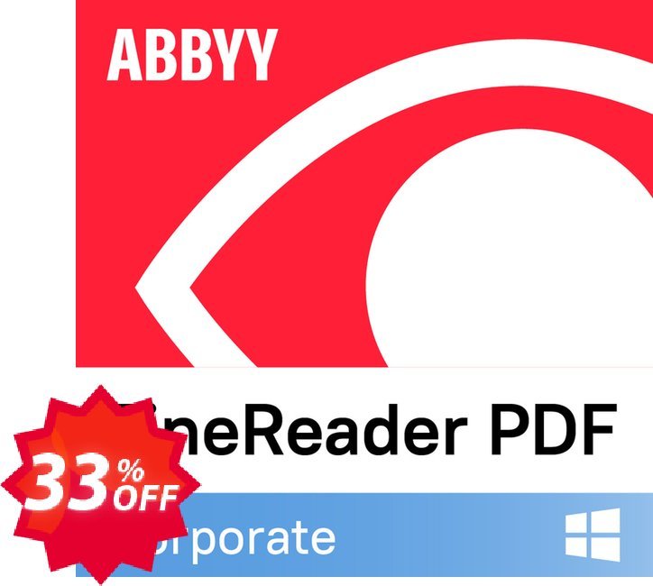 ABBYY FineReader PDF 16 Corporate Monthly subscription Coupon code 33% discount 