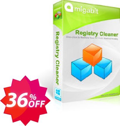 Amigabit Registry Cleaner Coupon code 36% discount 
