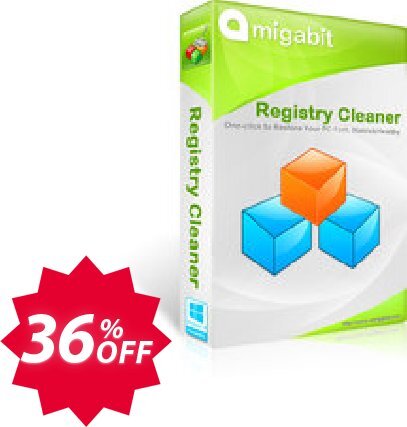 Amigabit Registry Cleaner Coupon code 36% discount 