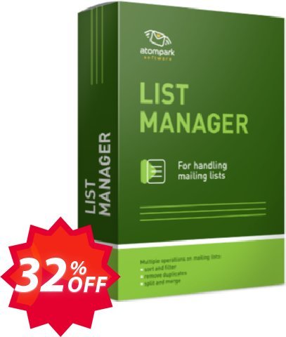 Atomic List Manager Coupon code 32% discount 