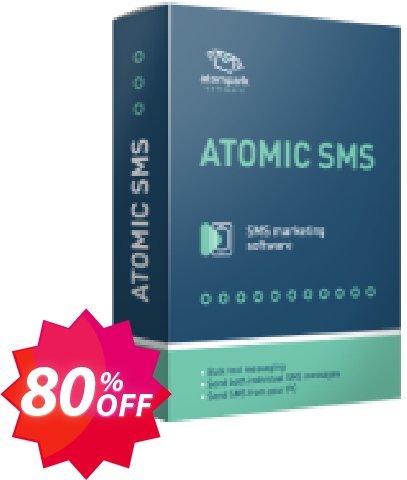 Atomic SMS Sender, 100 credits pack  Coupon code 80% discount 