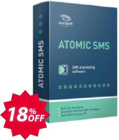 Atomic SMS Sender Account Top Up Coupon code 18% discount 