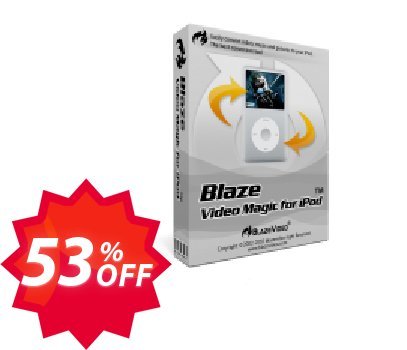 BlazeVideo iPod Video Converter Coupon code 53% discount 