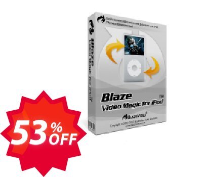 BlazeVideo iPod Video Converter Coupon code 53% discount 