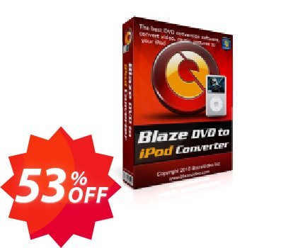 BlazeVideo DVD to iPod Converter Coupon code 53% discount 