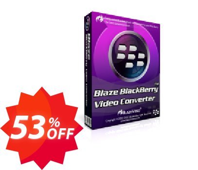 BlazeVideo BlackBerry Video Converter Coupon code 53% discount 