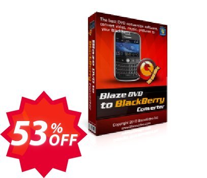 BlazeVideo DVD to BlackBerry Converter Coupon code 53% discount 