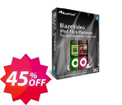 BlazeVideo iPod Flick Platinum Coupon code 45% discount 