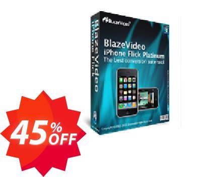 BlazeVideo iPhone Flick Platinum Coupon code 45% discount 