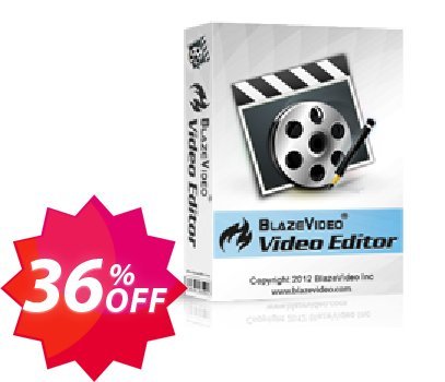 BlazeVideo Video Editor Coupon code 36% discount 