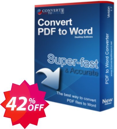 Convert PDF to Word Desktop Software Coupon code 42% discount 