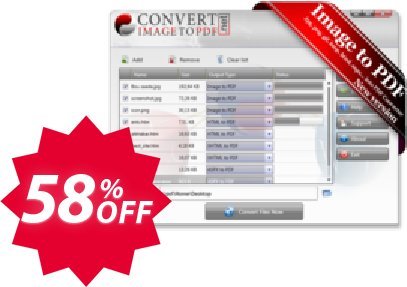 Convert Image to PDF Desktop Software Coupon code 58% discount 