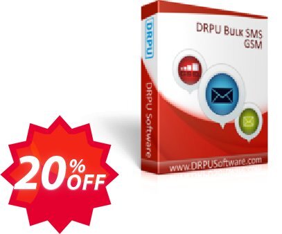 DRPU Bulk SMS Software for GSM Mobile Phones Coupon code 20% discount 