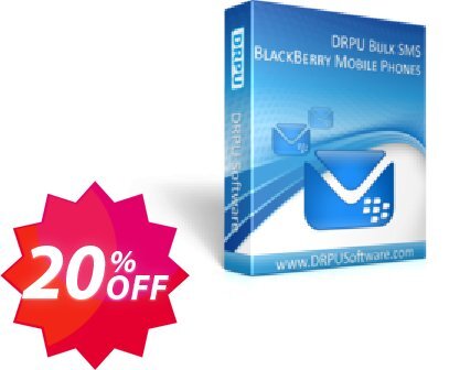 DRPU Bulk SMS Software for BlackBerry Coupon code 20% discount 