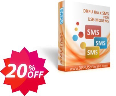 DRPU Bulk SMS Software - Multi USB Modem Coupon code 20% discount 