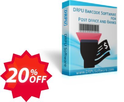 DRPU Post Office and Bank Barcode Label Maker Software Coupon code 20% discount 