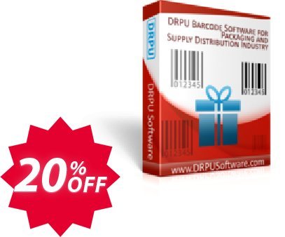 DRPU Packaging Supply and Distribution Industry Barcodes Coupon code 20% discount 