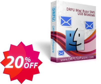 DRPU MAC Bulk SMS Software for USB Modems Coupon code 20% discount 