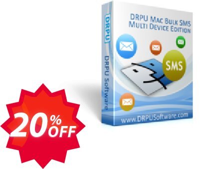 DRPU MAC Bulk SMS Software - Multi Device Edition Coupon code 20% discount 