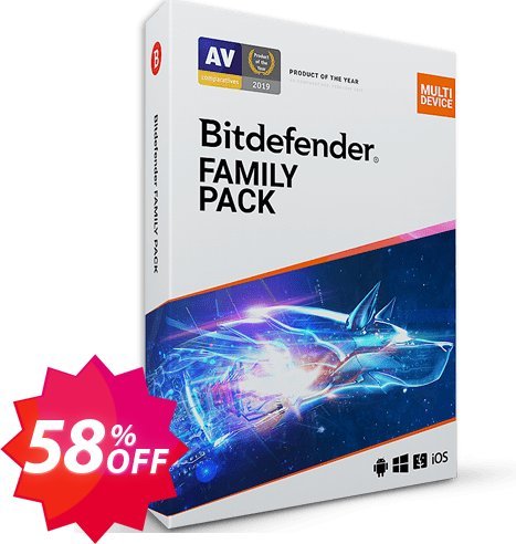 Bitdefender Family Pack Coupon code 58% discount 