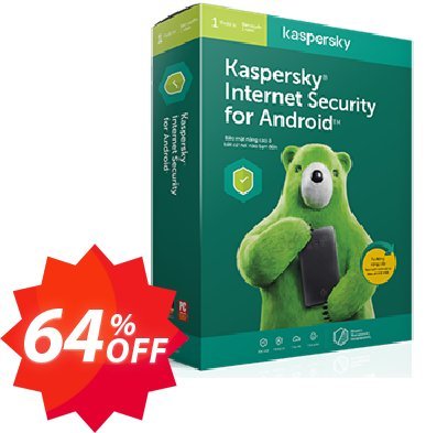 Kaspersky Internet Security for Android Coupon code 64% discount 