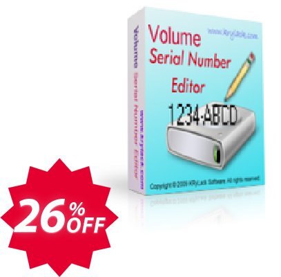 Volume Serial Number Editor Coupon code 26% discount 