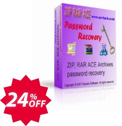 ZIP RAR ACE Password Recovery Coupon code 24% discount 