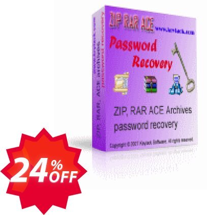 ZIP RAR ACE Password Recovery Coupon code 24% discount 