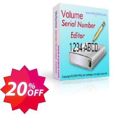 Volume Serial Number Editor UNLIMITED Plan Coupon code 20% discount 