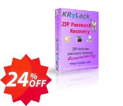 KRyLack ZIP Password Recovery Coupon code 24% discount 