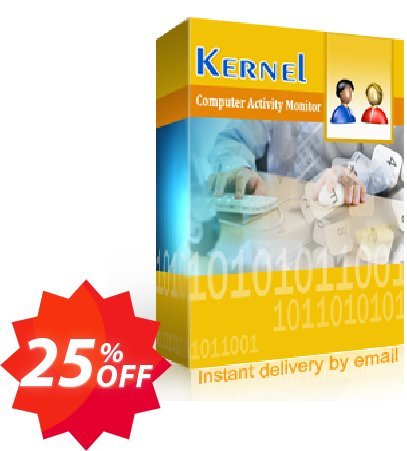 Kernel Computer Activity Monitor, 25 Employees  Coupon code 25% discount 