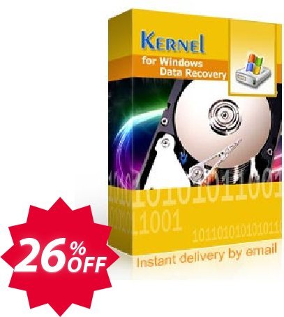 Kernel for WINDOWS Data Recovery Coupon code 26% discount 