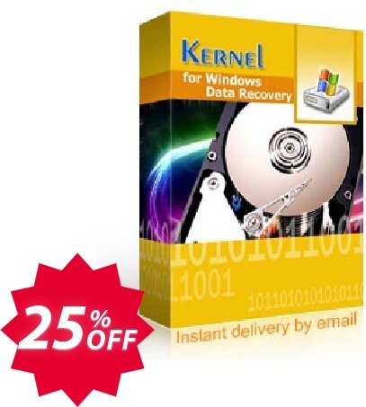 Kernel for WINDOWS Data Recovery, Corporate Plan  Coupon code 25% discount 