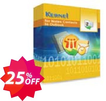 Kernel for Notes Contacts to Outlook - Corporate Plan Coupon code 25% discount 
