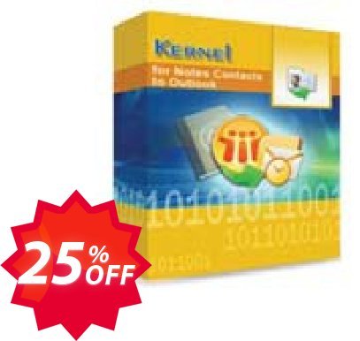 Kernel for Notes Contacts to Outlook - Technician Plan Coupon code 25% discount 