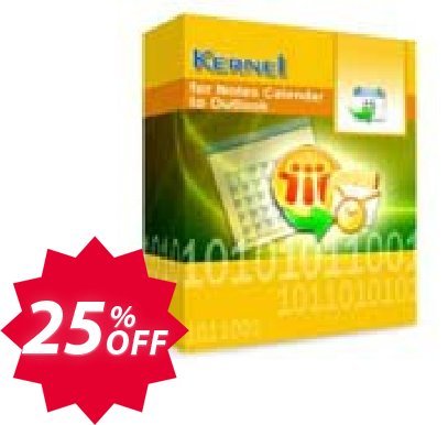 Kernel for Notes Calendar to Outlook - Corporate Plan Coupon code 25% discount 